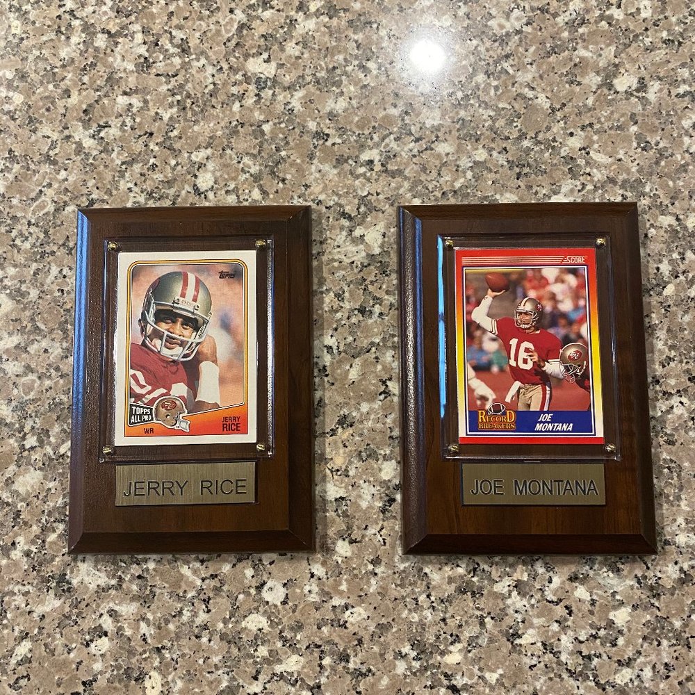 Joe Montana & Jerry Rice 49ers Collector Cards